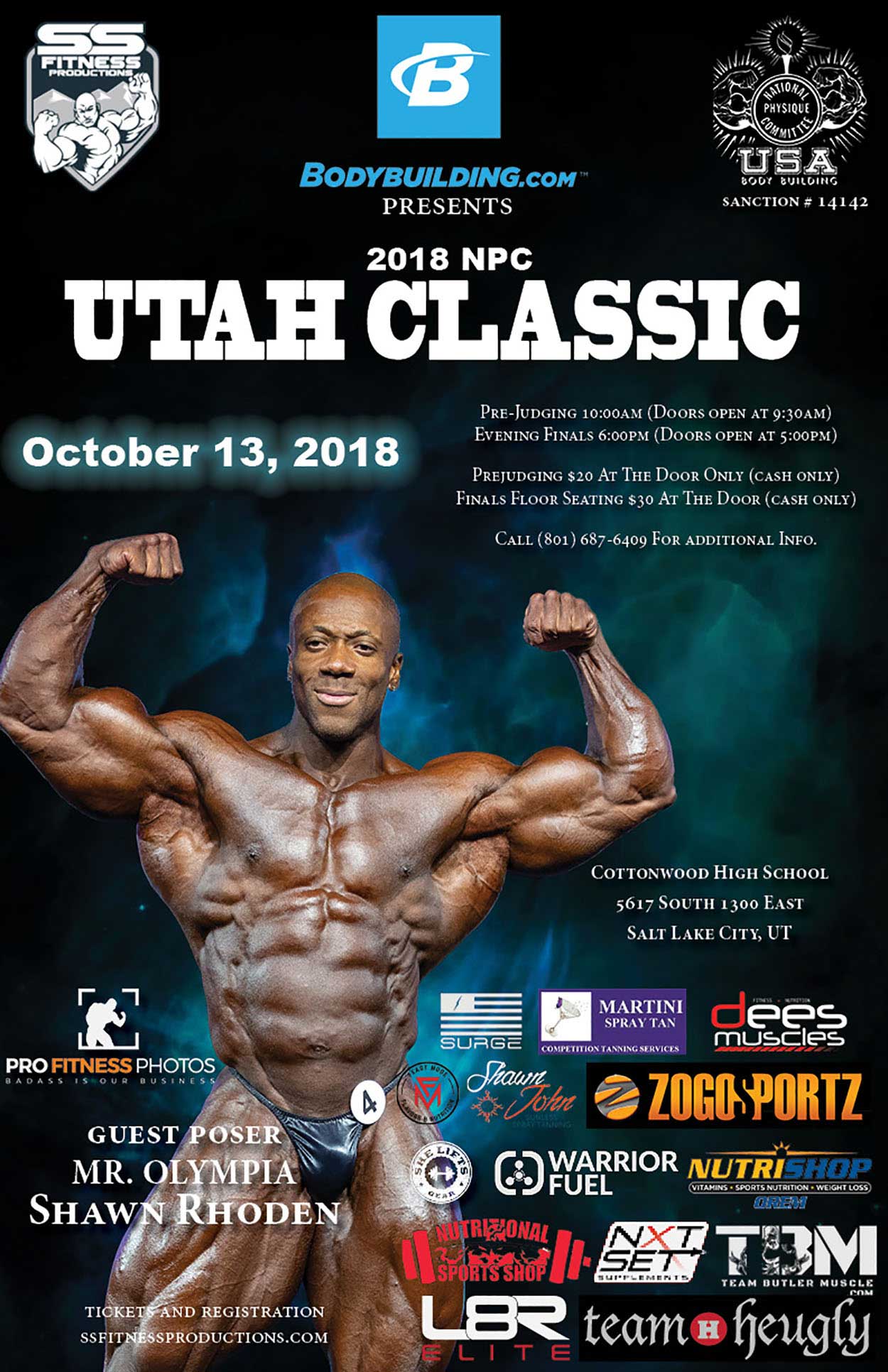 2018 NPC Utah Classic Placings SS Fitness Productions Bodybuilding