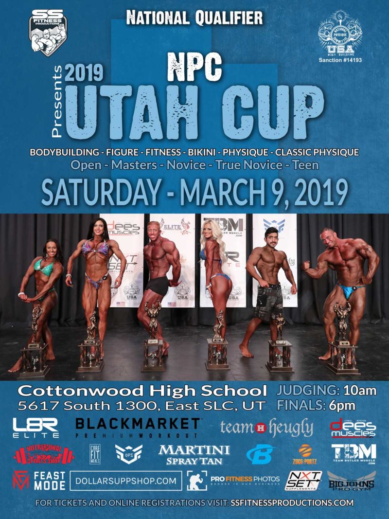 2019 NPC Utah Cup Placings Fitness Productions Bodybuilding